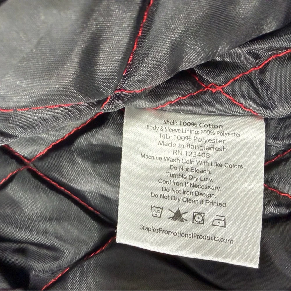 Snap-On Black Canvas Workwear Bomber with Red Lettering - Picture 14 of 16